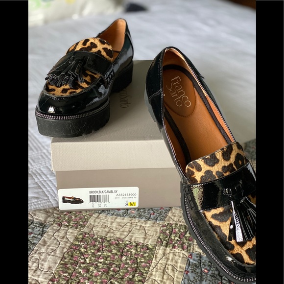 franco sarto pink loafers